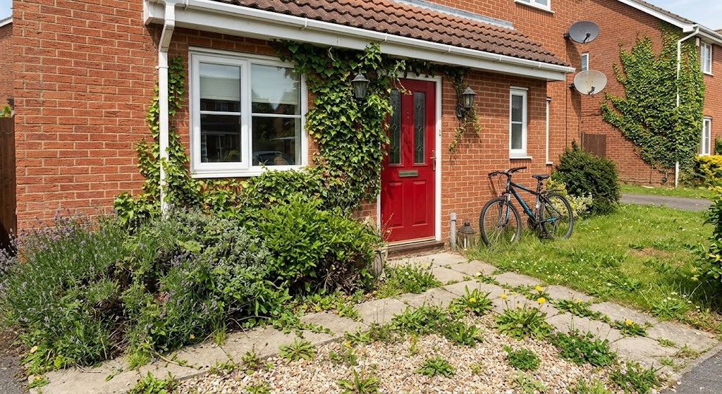Garden before tidy