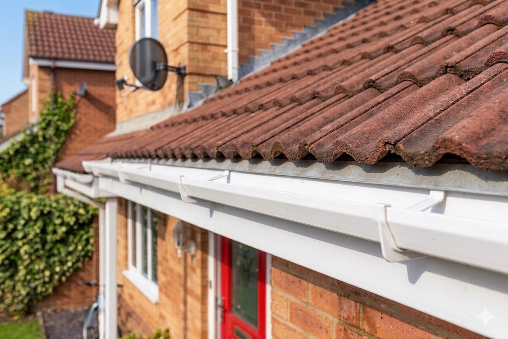 Gutter after cleaning